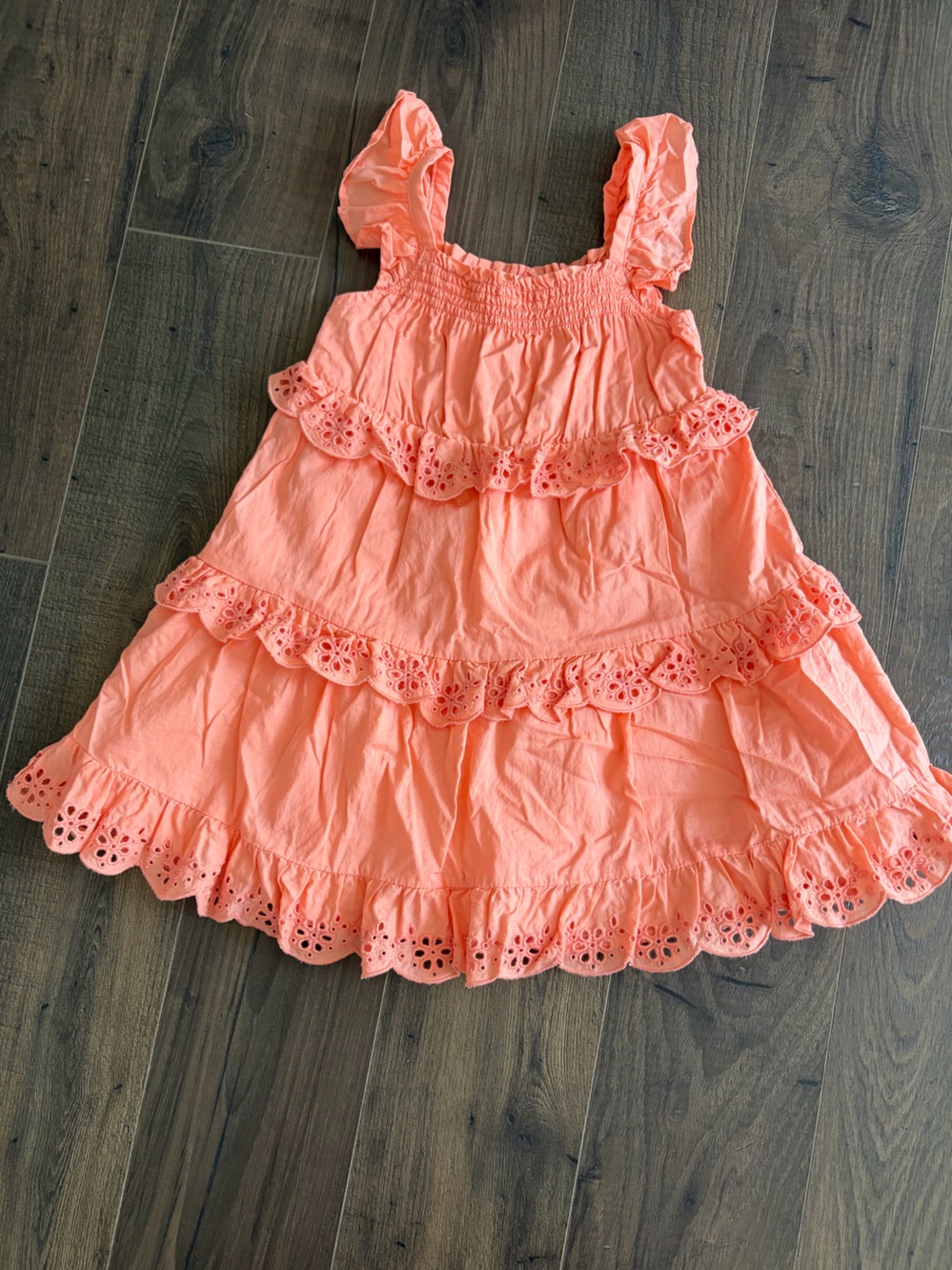 Janie and Jack Coral Eyelet Ruffle Skirt